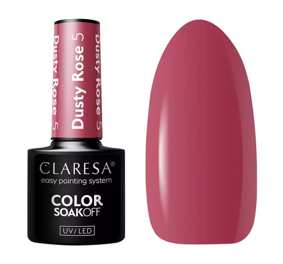 CLARESA SOAK OFF ГЕЛЬ-ЛАК DUSTY ROSE 5 5Г