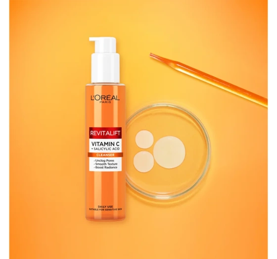 LOREAL REVITALIFT ОЧИЩАЮЩИЙ ГЕЛЬ ДЛЯ УМЫВАНИЯ ЛИЦА С ВИТАМИНОМ С И САЛИЦИЛОВОЙ КИСЛОТОЙ 150 МЛ
