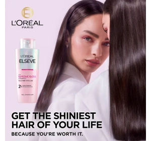 LOREAL ELSEVE GLYCOLIC GLOSS ШАМПУНЬ ДЛЯ МАТОВОГО ТА ЖОРСТКОГО ВОЛОССЯ 200 МЛ