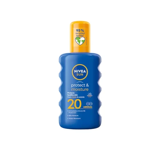 NIVEA SUN PROTECT & MOISTURE OCHRONA СОНЦЕЗАХИСНИЙ СПРЕЙ SPF20 200МЛ