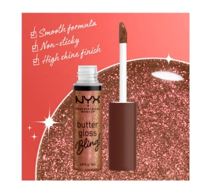 NYX PROFESSIONAL MAKEUP BUTTER GLOSS BLING БЛИСК ДЛЯ ГУБ 08 HUSTLA 8МЛ