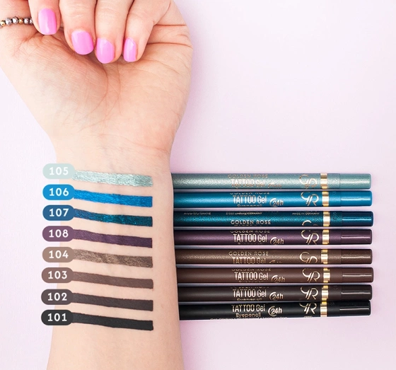 Натисніть на картинку, щоб її збільшити GOLDEN ROSE TATTOO GEL EYEPENCIL ГЕЛЕВИЙ ОЛІВЕЦЬ ДЛЯ ОЧЕЙ 105 1,2Г