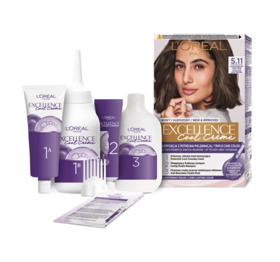 LOREAL EXCELLENCE COOL CREME 5.11 УЛЬТРАПОПЕЛЯСТИЙ СВІТЛО КОРИЧНЕВИЙ