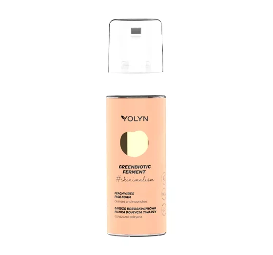 YOLYN GREENBIOTIC FERMENT ПІНКА ДЛЯ ВМИВАННЯ ОБЛИЧЧЯ PEACH VIBES 150МЛ