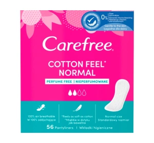 CAREFREE COTTON ГІГІЄНІЧНІ ПРОКЛАДКИ БЕЗ ЗАПАХУ 56 ШТУК