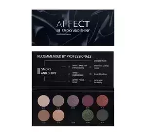 AFFECT SMOKY AND SHINY ПАЛИТРА 10 ТЕНЕЙ ДЛЯ ВЕК