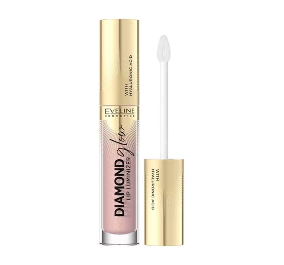 EVELINE DIAMOND GLOW LIP LUMINIZER БЛИСК ДЛЯ ГУБ З ГІАЛУРОНОВОЮ КИСЛОТОЮ 02 STRAWBERRY MOUSE 4,5МЛ