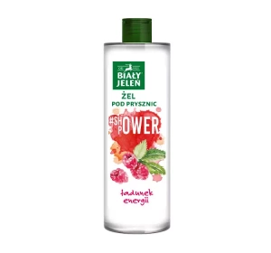 BIAŁY JELEŃ  #SHOWER POWER ГЕЛЬ ДЛЯ ДУША МАЛИНА 400МЛ