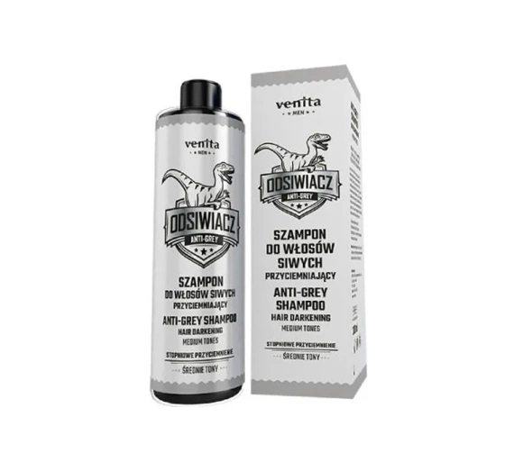 VENITA MEN ANTI-GREY ШАМПУНЬ ДЛЯ ЗАТЕМНЕНИЯ СЕДЫХ ВОЛОС СРЕДНИЕ ТОНА 200МЛ