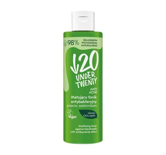 UNDER TWENTY ANTI ACNE МАТУЮЧИЙ АНТИБАКТЕРІАЛЬНИЙ ТОНІК 200МЛ