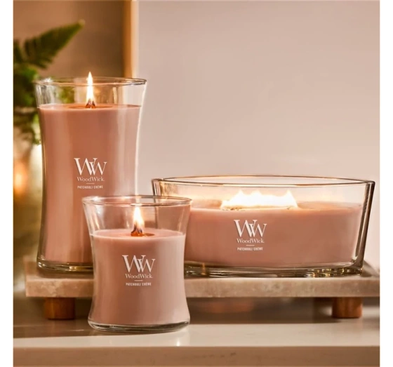 Woodwick Large Jar Candle ароматическая свеча Patchouli Creme 610 г