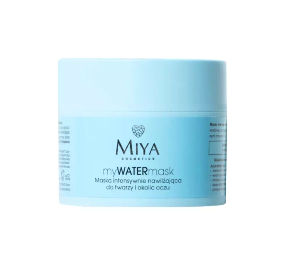 MIYA COSMETICS MY WATER MASK ІНТЕНСИВНО ЗВОЛОЖУВАЛЬНА МАСКА ДЛЯ ОБЛИЧЧЯ І ЗОНИ НАВКОЛО ОЧЕЙ 50МЛ
