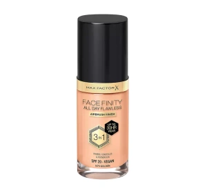 MAX FACTOR FACEFINITY ALL DAY FLAWLESS 3IN1 ВЕГАНСЬКИЙ ТОНАЛЬНИЙ ЗАСІБ N75 GOLDEN 30МЛ