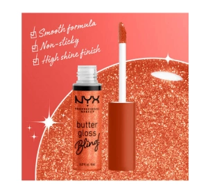 NYX PROFESSIONAL MAKEUP BUTTER GLOSS BLING БЛЕСК ДЛЯ ГУБ 06 SHIMMER DOWN 8МЛ