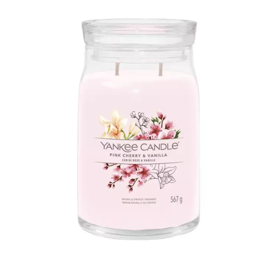 YANKEE CANDLE SIGNATURE АРОМАТИЧЕСКАЯ СВЕЧА PINK CHERRY & VANILLA 567Г
