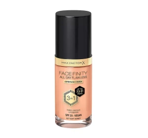 MAX FACTOR FACEFINITY ALL DAY FLAWLESS 3IN1 ВЕГАНСЬКИЙ ТОНАЛЬНИЙ ЗАСІБ N77 SOFT HONEY 30МЛ