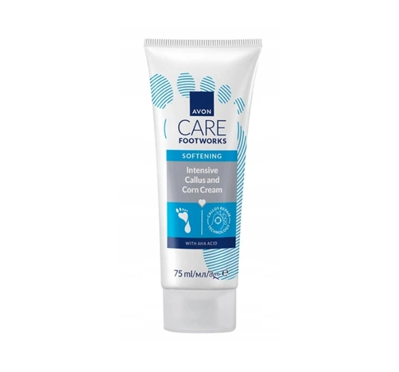 AVON FOOT WORKS INTENSIVE CALLUS AND CORN CREAM СМЯГЧАЮЩИЙ КРЕМ ДЛЯ НОГ С КИСЛОТАМИ AHA 75МЛ