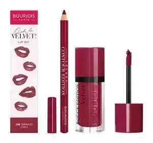 BOURJOIS OOH LA VELVET LIP KIT ПОМАДА ТА КОНТУРНИЙ ОЛІВЕЦЬ 08 GRAND CRU