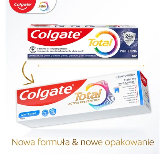 Натисніть на картинку, щоб її збільшити COLGATE TOTAL WHITENING ЗУБНА ПАСТА 75МЛ