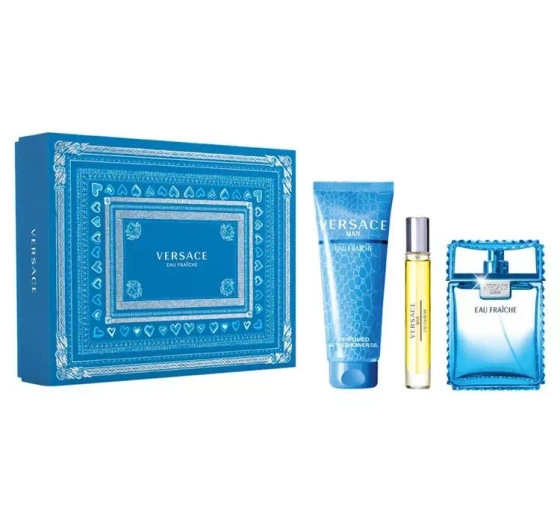 VERSACE EAU FRAICHE ТУАЛЕТНА ВОДА 100МЛ + 10МЛ + ГЕЛЬ ДЛЯ ДУШУ 150МЛ