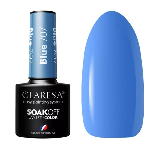 CLARESA SOAK OFF ГЕЛЬ-ЛАК BLUE 707 5МЛ