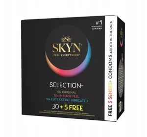 SKYN SELECTION+ БЕЗЛАТЕКСНІ ПРЕЗЕРВАТИВИ 35 ШТ