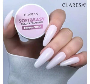 CLARESA SOFT & EASY ГЕЛЬ ДЛЯ НАРОЩУВАННЯ НІГТІВ UV/LED PANNA COTTA 12Г
