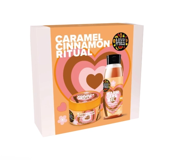 Нажмите на картинку, чтобы ее увеличить Farmona Tutti Frutti Caramel Cinnamon Ritual набор для ухода за телом масло для тела 200 мл + гель для душа 400 мл