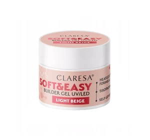 CLARESA SOFT & EASY ГЕЛЬ ДЛЯ НАРОЩУВАННЯ НІГТІВ UV/LED LIGHT BEIGE 12Г
