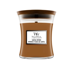 Woodwick Medium Jar Candle ароматическая свеча Santal Myrrh 275г