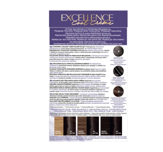 LOREAL EXCELLENCE COOL CREME 4.11 УЛЬТРАПЕПЕЛЬНЫЙ КОРИЧНЕВЫЙ