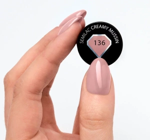 SEMILAC ГІБРИДНИЙ ЛАК УФ CREAMY MUFFIN 136