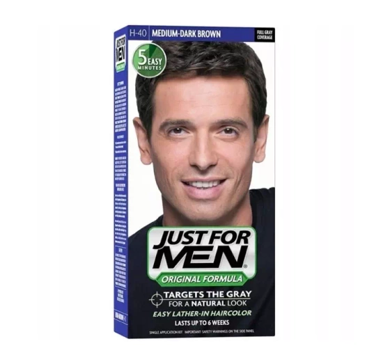 JUST FOR MEN СРЕДСТВО ПРОТИВ СЕДИНЫ ДЛЯ МУЖЧИН H-40 MEDIUM-DARK BROWN