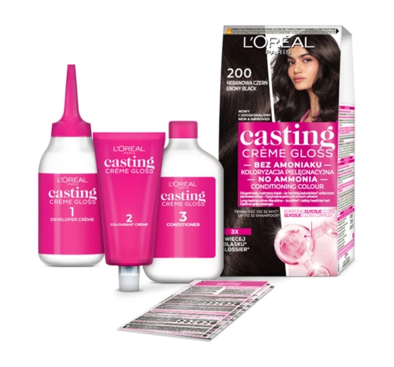 LOREAL CASTING CREME GLOSS 200 ЭБЕНОВЫЙ ЧЕРНЫЙ