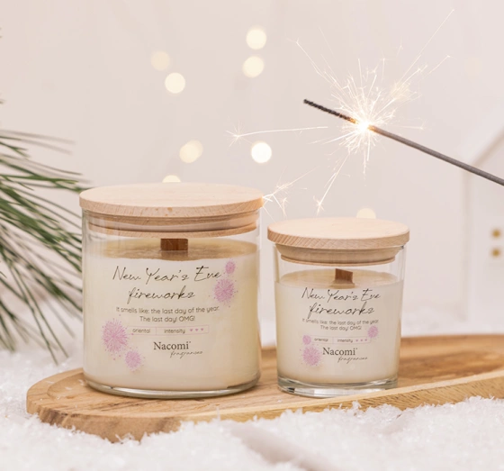 NACOMI FRAGRANCES АРОМАТИЧЕСКАЯ СОЕВАЯ СВЕЧА NEW YEAR`S EVE FIREWORKS 450Г