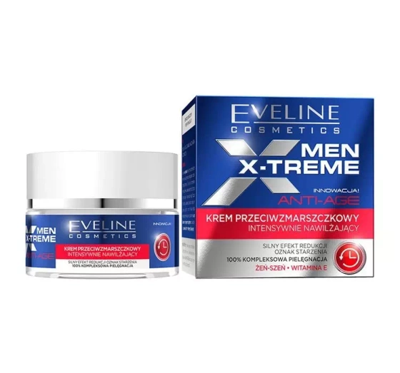 EVELINE MEN X-TREME ANTI-AGE ИНТЕНСИВНО УВЛАЖНЯЮЩИЙ КРЕМ ПРОТИВ МОРЩИН 50МЛ