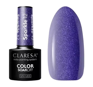 CLARESA SOAK OFF ГЕЛЬ-ЛАК SPARKLE 12 5Г