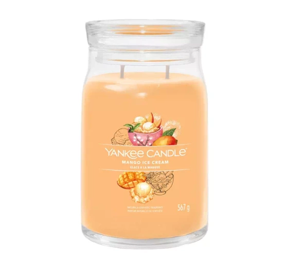 Натисніть на картинку, щоб її збільшити YANKEE CANDLE SIGNATURE АРОМАТИЧНА СВІЧКА MANGO ICE CREAM 567Г