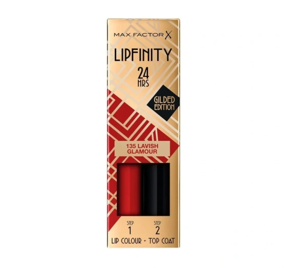 Max Factor Lipfinity помада 135 Lavish Glamour 2,3мл + Top Coat 1,9г