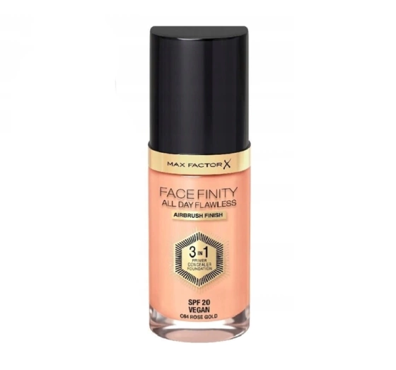 MAX FACTOR FACEFINITY ALL DAY FLAWLESS 3IN1 ВЕГАНСКОЕ ТОНАЛЬНОЕ СРЕДСТВО C64 ROSE GOLD 30МЛ