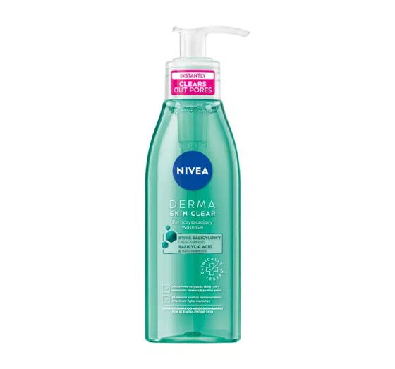 NIVEA DERMA SKIN CLEAR ОЧИЩАЮЩИЙ ГЕЛЬ ПРОТИВ НЕСОВЕРШЕНСТВ 150МЛ