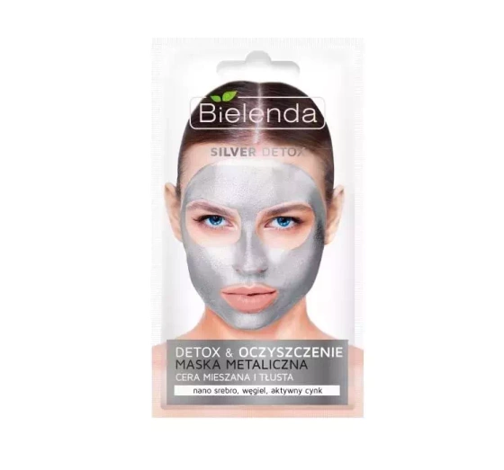 BIELENDA SILVER DETOX МЕТАЛЕВА МАСКА ОЧИЩЕННЯ 