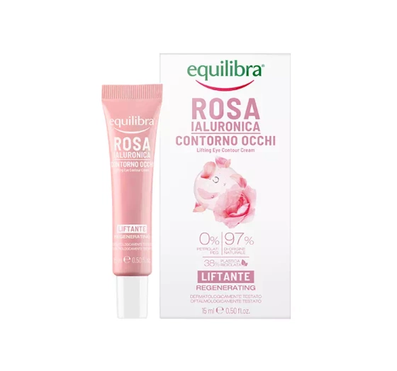 EQUILIBRA ROSA ТРОЯНДОВИЙ КРЕМ ПІД ОЧІ З ГІАЛУРОНОВОЮ КИСЛОТОЮ 15МЛ