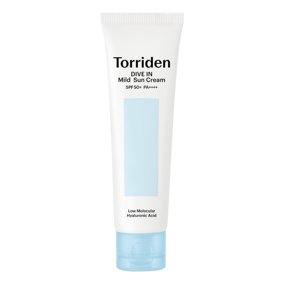 Натисніть на картинку, щоб її збільшити Torriden Dive In Mild Sun Cream зволожуючий крем для обличчя з фільтром SPF50+ PA++++ 60 мл