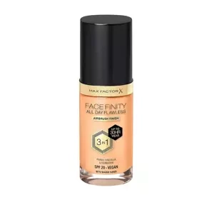 MAX FACTOR FACEFINITY ALL DAY FLAWLESS 3IN1 ВЕГАНСЬКИЙ ТОНАЛЬНИЙ ЗАСІБ W70 WARM SAND 30МЛ