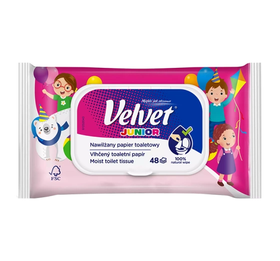 Velvet Junior Вологий туалетний папір 48 штук