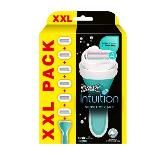 WILKINSON SWORD INTUITION SENSITIVE CARE XXL PACK СТАНОК ДЛЯ БРИТЬЯ + 5 КАРТРИДЖЕЙ