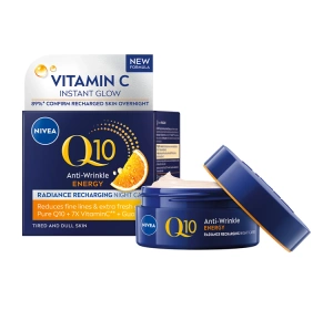 NIVEA Q10 ENERGY ВІДНОВЛЮВАЛЬНИЙ КРЕМ ПРОТИ ЗМОРШОК НА НІЧ 50МЛ