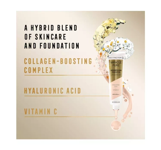 Нажмите на картинку, чтобы ее увеличить MAX FACTOR MIRACLE PURE ТОНАЛЬНОЕ СРЕДСТВО ДЛЯ УЛУЧШЕНИЯ СОСТОЯНИЯ КОЖИ 33 CRYSTAL BEIGE 30МЛ