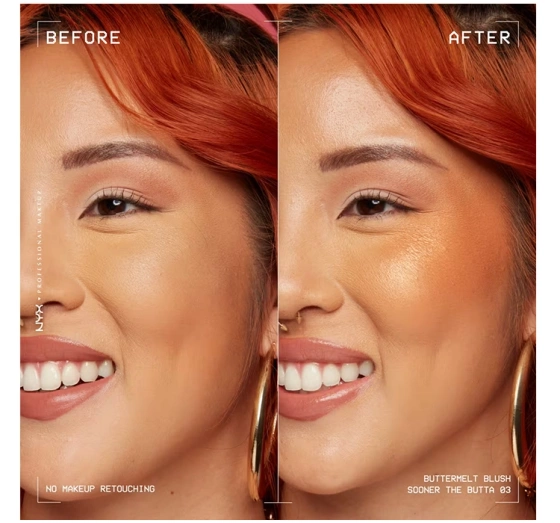 NYX PROFESSIONAL MAKEUP BUTTERMELT КОМПАКТНЫЕ РУМЯНА ДЛЯ ЩЕК 03 SOONER THE BUTTA 5Г 